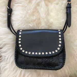 Zara black embossed leather purse